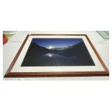 SUNSET BETWEEN THE MOUNTAINS FRAMED PRINT 48" X