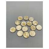 15 UNITED STATES QUARTER DOLLARS INCLUDING SOUTH