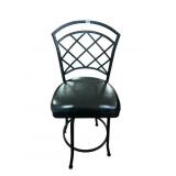FAUX LEATHER TOP BAR STOOL