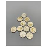 11 UNITED STATES QUARTER DOLLARS INCLUDING GUAM,