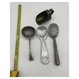 ICE CREAM SCOOPS, PEWTER LADLE, SCOOP