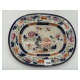 MASON ENGLAND #7 ANTIQUE FLORAL PLATTER DOES HAVE