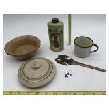 POTTERY BOWL HAIRLINE CROCK,  GENTLEMEN