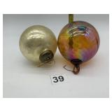 BLOWN GLASS ORNAMENTS MULTI-COLOR