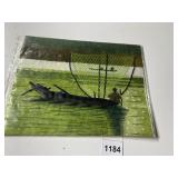 SILK 7.5" X 9.5" ASIAN SCENE