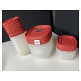 RED LID NEW STORAGE CONTAINERS