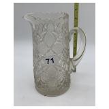 PRESSED GLASS WATER PITCHER