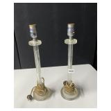 LUCITE STICK LAMPS