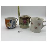 ANTIQUE SHAVING MUG HAND PAINTED INCLUDING GERMAN