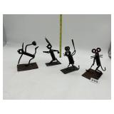 NUTS AND BOLTS METAL BASEBALL AND GOLF FIGURES