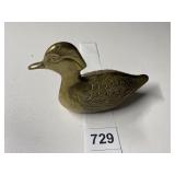 SOLID BRASS DUCK 4" H