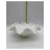 FENTON RUFFLED EDGE HOBNAIL BOWL