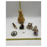 CHALKWARE GIRL FIGURINE, BROKEN GOEBEL BOY