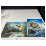 3D HOLOGRAPHIC SAILBOAT & GEESE