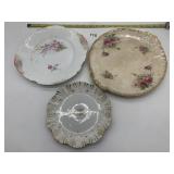 3 VINTAGE PLATES SEE SMALL HAIRLINE ON ON ONE