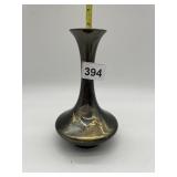 ETCHED METAL ASIAN VASE