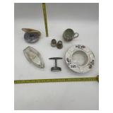 SALT AND PEPPER SHAKERS, LUSTERWARE CREAMER, ASH