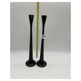 14" WOOD CANDLE HOLDERS