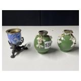 BUD VASES, CANDLE HOLDER