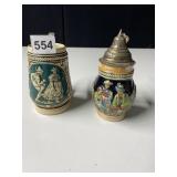 GERMAN STEINS, 1 MISSING LID