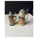 GERMAN STEINS, LID SMASHED ON 1