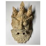 CARVED MASK BY TOM MORTON 17" H
