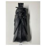 CARVED MASK PAINTED BLACK 16.5"