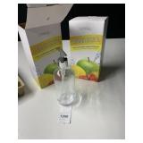 LEMON BRIGHT DISH LIQUID DISPENSER, GLASS