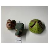 WOODEN MASKS, PAINTED