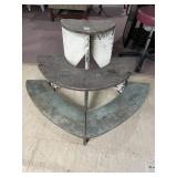 RUSTIC 3 TIER WOOD GARDEN TIERED PLANT STAND 23"