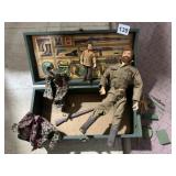 GI JOE TRUNK, DOLL AND ACCESSORIES