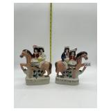 STAFFORDSHIRE PAIR OF FIGURES ONE DOES HAVE