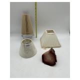 GROUP OF FOUR CLIP ON LAMPSHADES