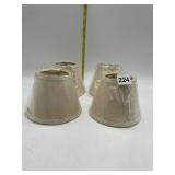 GROUP OF FOUR NEW CLIP-ON LAMPSHADES