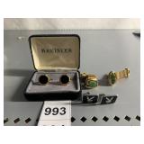 CUFFLINKS THREE SETS INCLUDING PLAYBOY BUNNY