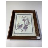 FRAMED ART PRINT BIRD IN TREE BY PAUL WHITNEY