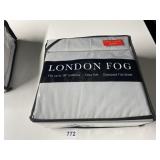 LONDON FOG QUEEN SHEET SET GRAY