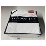 LONDON FOG QUEEN SHEET SET WHITE