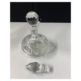 CRYSTAL DECANTER WITH EXTRA STOPPER
