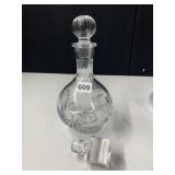CRYSTAL DECANTER WITH EXTRA STOPPER