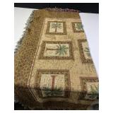 PALM TREE THROW BLANKET REVERSIBLE