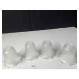 4 FROSTED GLASS SHADES