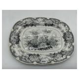 ANTIQUE FLORAL TRANSFER WEAR PATTERN 19 INCH X 15