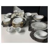 NORITAKE FAIRMONT SET OF DISHES INCLUDING CREAMER