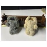 VINTAGE KENNER EWOK PLUSH GRAY FUR AND WHITE FUR