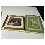 TWO FLORAL PICTURES ONE SIGNED 1978