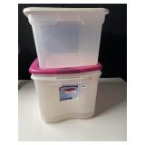 3 TOTES 2 WITH LIDS 66 QT