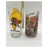 1983 STAR WARS EWOK GLASS AND 1973 SPEEDY