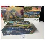 3 PUZZLES COTTAGE AND FLOWER