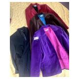 WOMENS PANT SUIT, 3 VELVET BLAZERS, ALL SIZE M